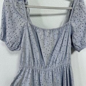 & Other Stories voluminous broderie anglaise mini dress